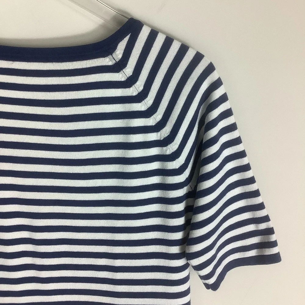 Garnet‎ Hill Marine Striped Shirt Knit Dress M